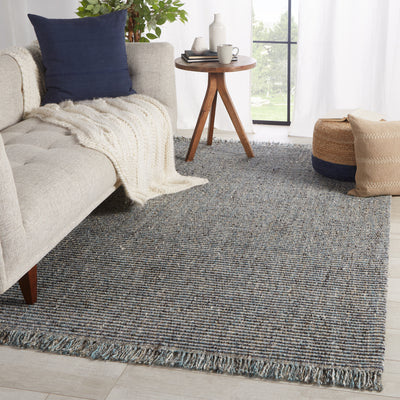 product image for Caraway Handmade Solid Rug in Gray & Blue 13