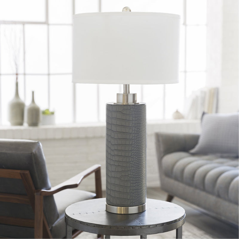media image for Buchanan BUC-101 Table Lamp in Medium Gray & White by Surya 211