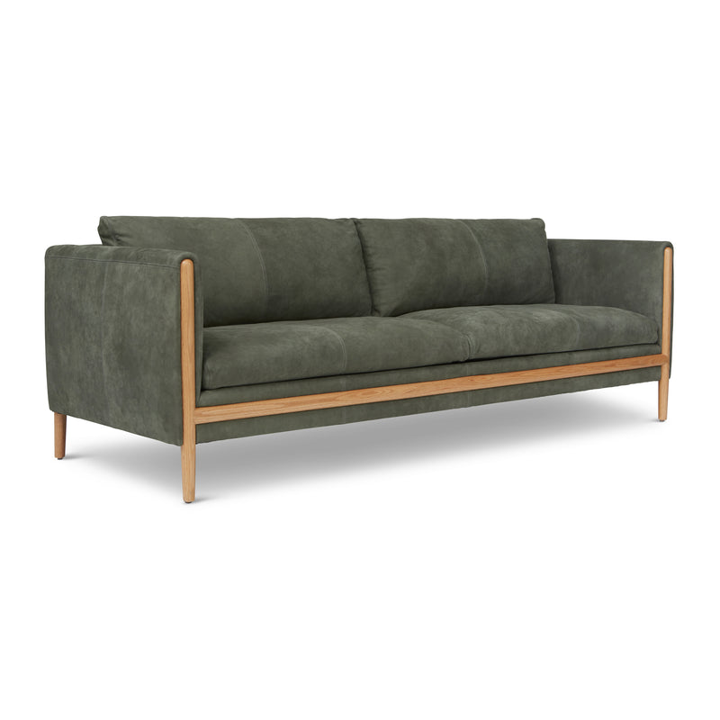 media image for Bungalow Leather Sofa in Verde 268