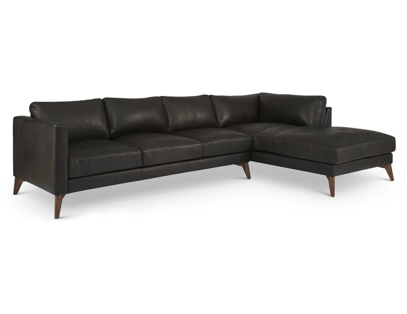 media image for Burbank Arm Right Sectional in Black 237