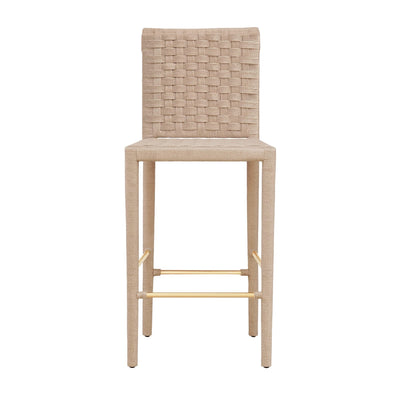 product image for Basketweave Pattern Bar Stool With Stretcher By Bd Studio Ii Burbank Bs 1 23