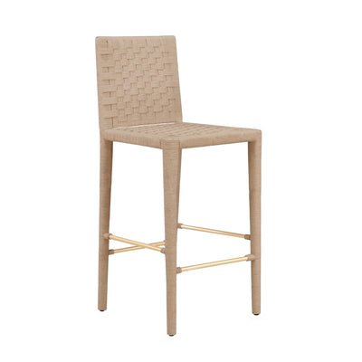 product image of Basketweave Pattern Bar Stool With Stretcher By Bd Studio Ii Burbank Bs 2 580
