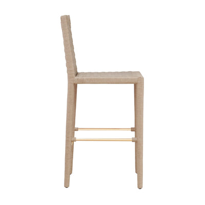 product image for Basketweave Pattern Bar Stool With Stretcher By Bd Studio Ii Burbank Bs 3 13