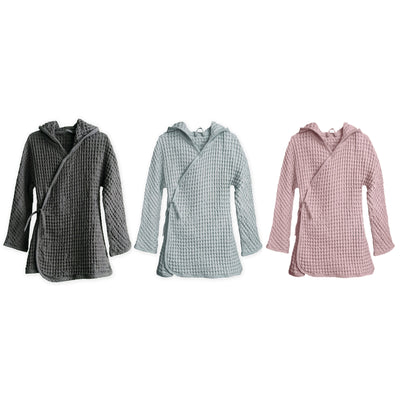 product image for big waffle junior bathrobe in multiple colors design by the organic company 7 99