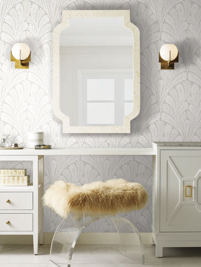 product image for Shell Damask Wallpaper in Natural/Pearl from Damask Resource Library by York Wallcoverings 75