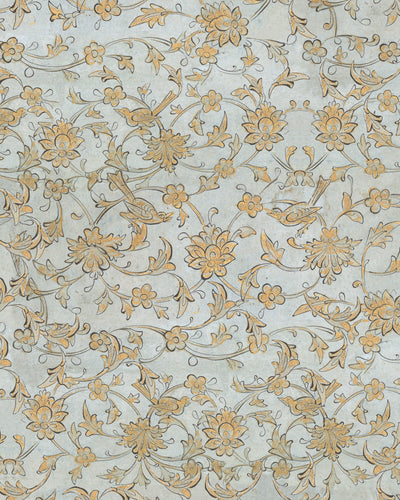 product image of sample backyard flowering wallpaper in ether blue from the complementary collection by mind the gap 1 529