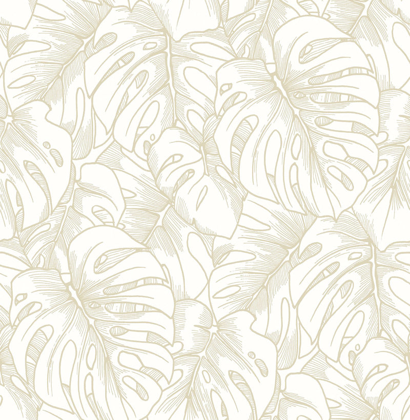 media image for Botanical Wallpaper in Gold from the Scott Living Collection by Brewster Home Fashions 285