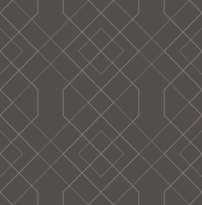 product image of Ballard Geometric Wallpaper in Grey from the Scott Living Collection by Brewster Home Fashions 550