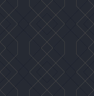 product image for Ballard Geometric Wallpaper in Indigo from the Scott Living Collection by Brewster Home Fashions 19