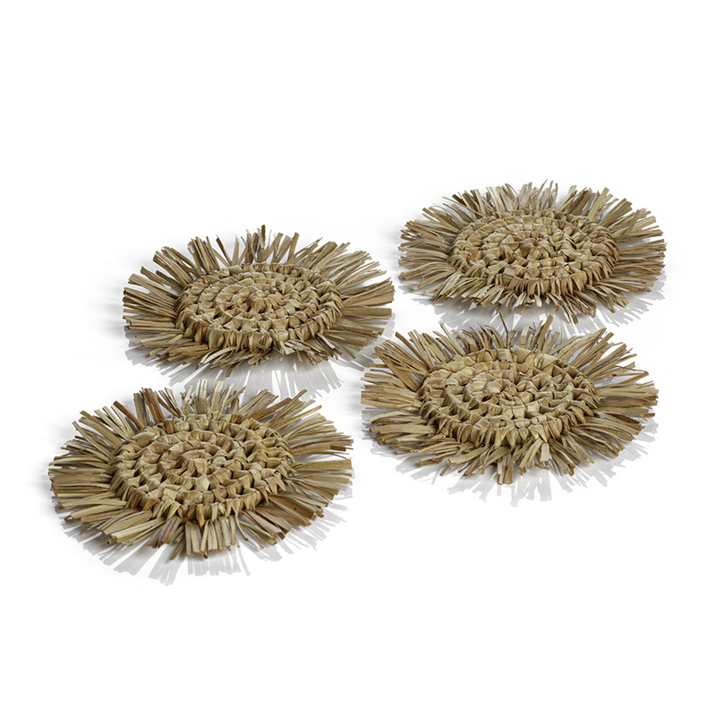 media image for Balmy Pandan Fringed Coasters, Set of 4 231