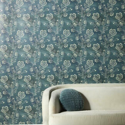 product image for Barbier Wallpaper in Blue by Christiane Lemieux for York Wallcoverings 66