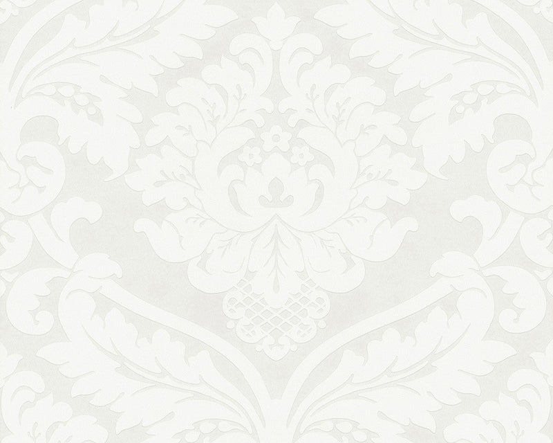 media image for sample baroque floral wallpaper in ivory and metallic design by bd wall 1 255