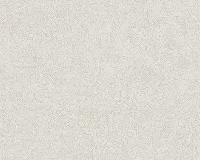 product image of sample baroque scroll wallpaper in grey and cream design by bd wall 1 556