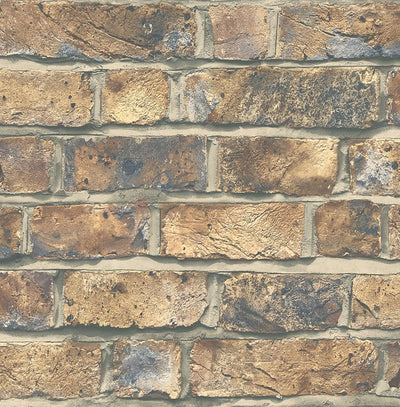 product image of Battersea Brick Wallpaper in Grey and Bronze from the Transition Collection by Mayflower 577