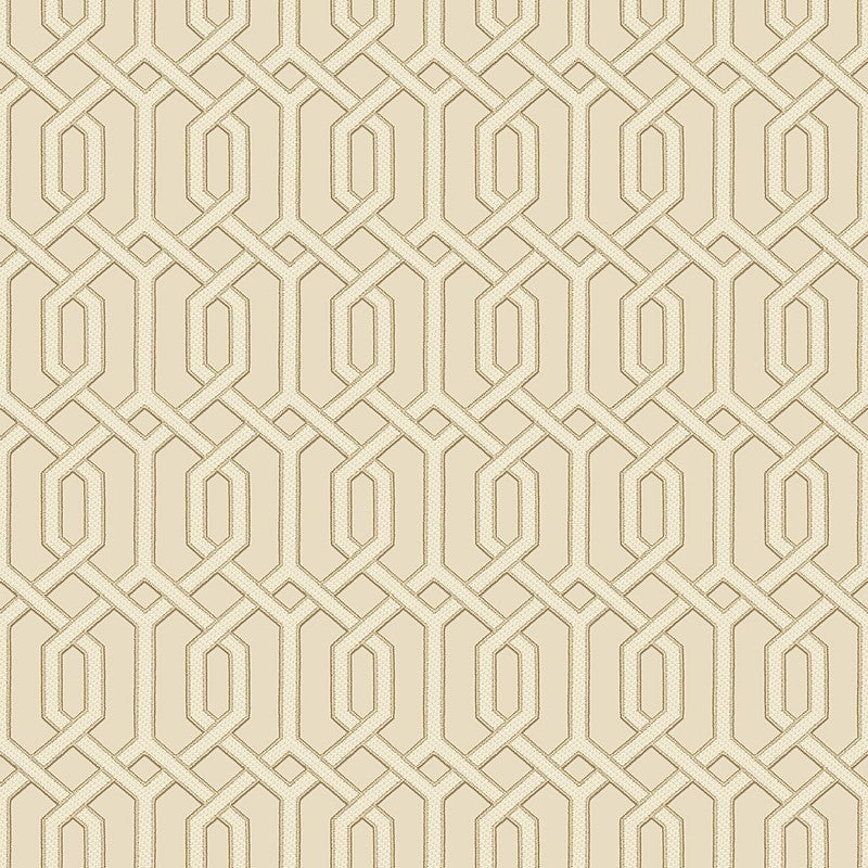 media image for Bea Textured Geometric Wallpaper in Cream and Gold by BD Wall 276