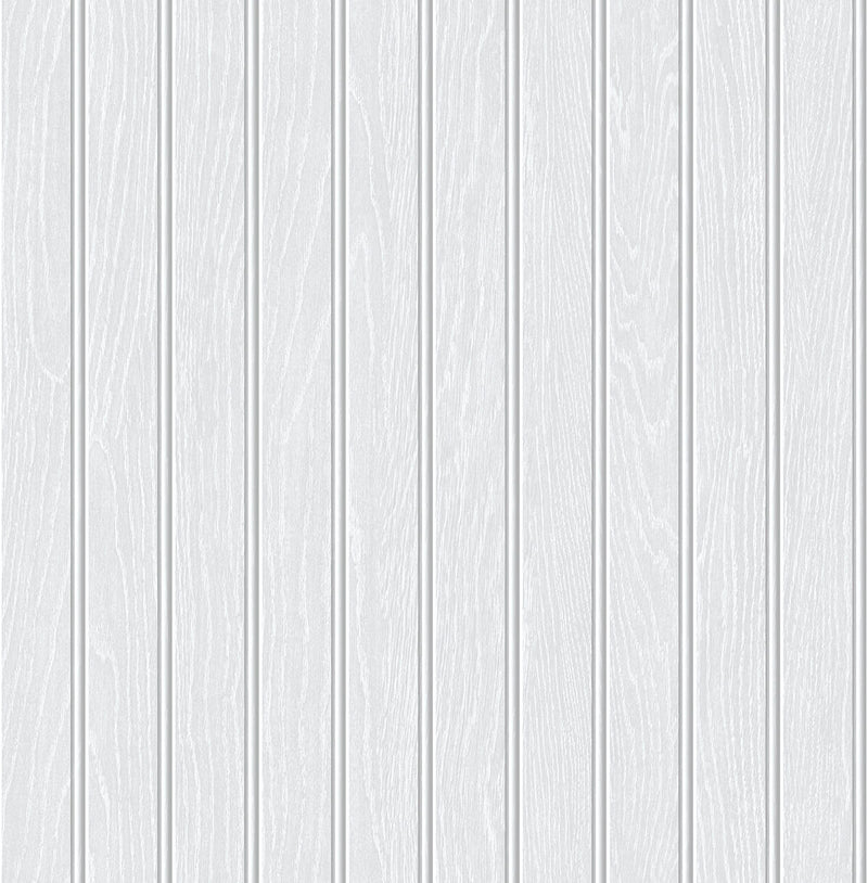 media image for Beadboard Peel-and-Stick Wallpaper in Off-White by NextWall 274