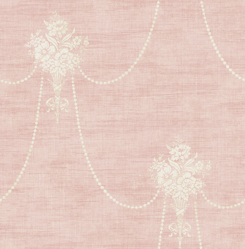 media image for beaded bouquet wallpaper in blush from the vintage home 2 collection by wallquest 1 285