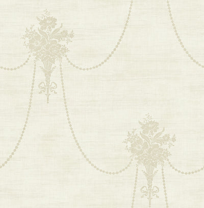 product image of sample beaded bouquet wallpaper in camel from the vintage home 2 collection by wallquest 1 544