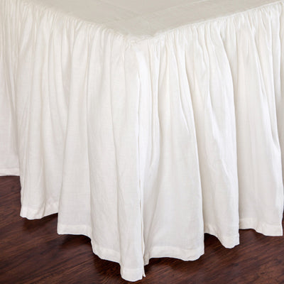 product image of Gathered Linen Bedskirt in White design by Pom Pom at Home 515