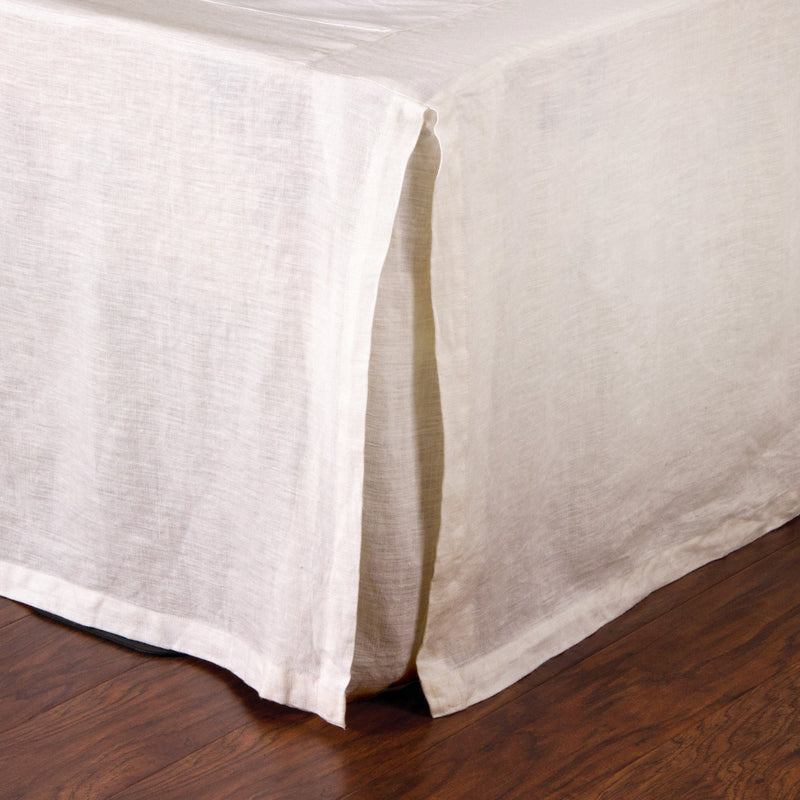 media image for Pleated Linen Bedskirt in Cream design by Pom Pom at Home 273