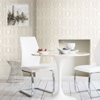 product image for Bee's Knees Peel & Stick Wallpaper in White and Ivory by RoomMates for York Wallcoverings 62