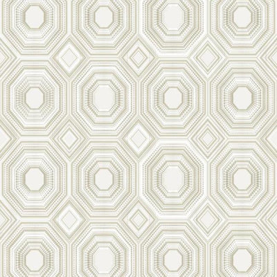 product image of sample bees knees peel stick wallpaper in white and ivory by roommates for york wallcoverings 1 547