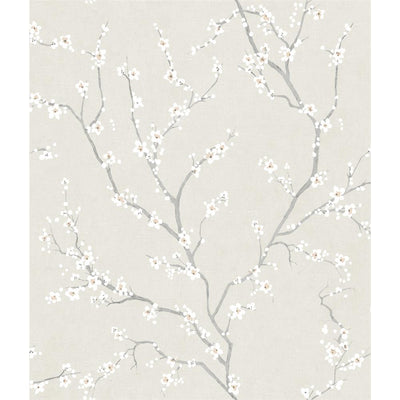 product image of sample beige cherry blossom peel stick wallpaper by roommates for york wallcoverings 1 578