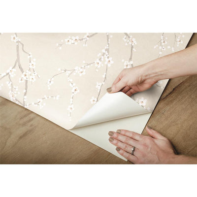 product image for Beige Cherry Blossom Peel & Stick Wallpaper by RoomMates for York Wallcoverings 76