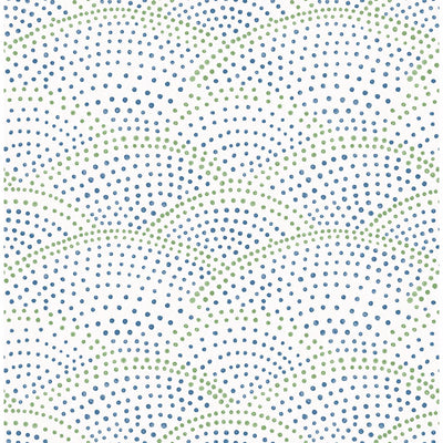 product image of Bennett Dotted Scallop Wallpaper in Blue from the Bluebell Collection by Brewster Home Fashions 59
