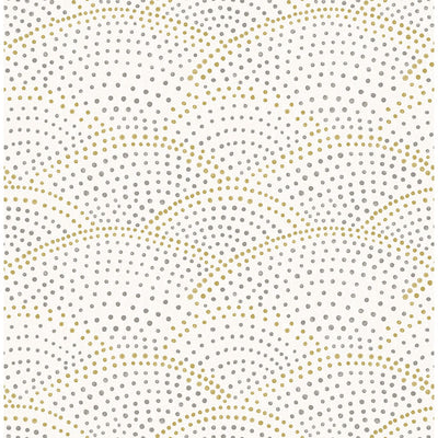 product image of Bennett Dotted Scallop Wallpaper in Grey from the Bluebell Collection by Brewster Home Fashions 546