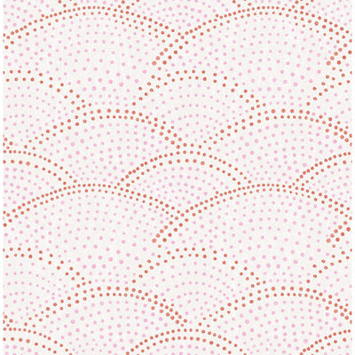product image for Bennett Dotted Scallop Wallpaper in Pink from the Bluebell Collection by Brewster Home Fashions 68