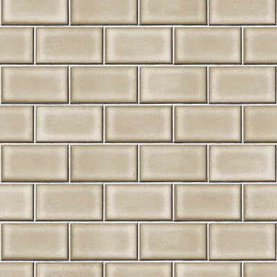 product image of Berkeley Brick Tile Wallpaper in Beige by BD Wall 57