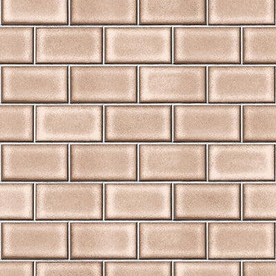 product image of Berkeley Brick Tile Wallpaper in Brown by BD Wall 539