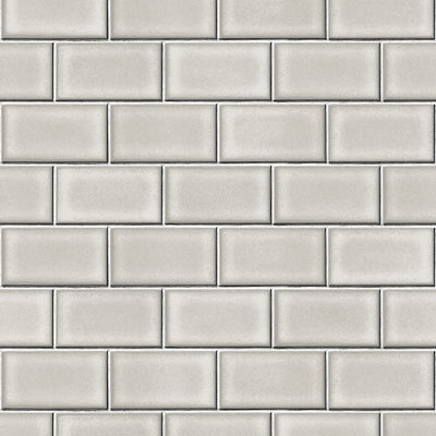 product image of sample berkeley brick tile wallpaper in grey by bd wall 1 58