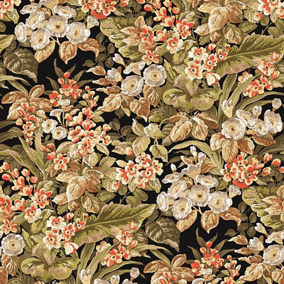 product image for Bessie Textured Floral Wallpaper in Black Multi by BD Wall 59