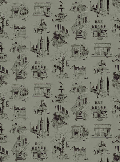 product image of Bettie Toile Wallpaper in Tile Green 546
