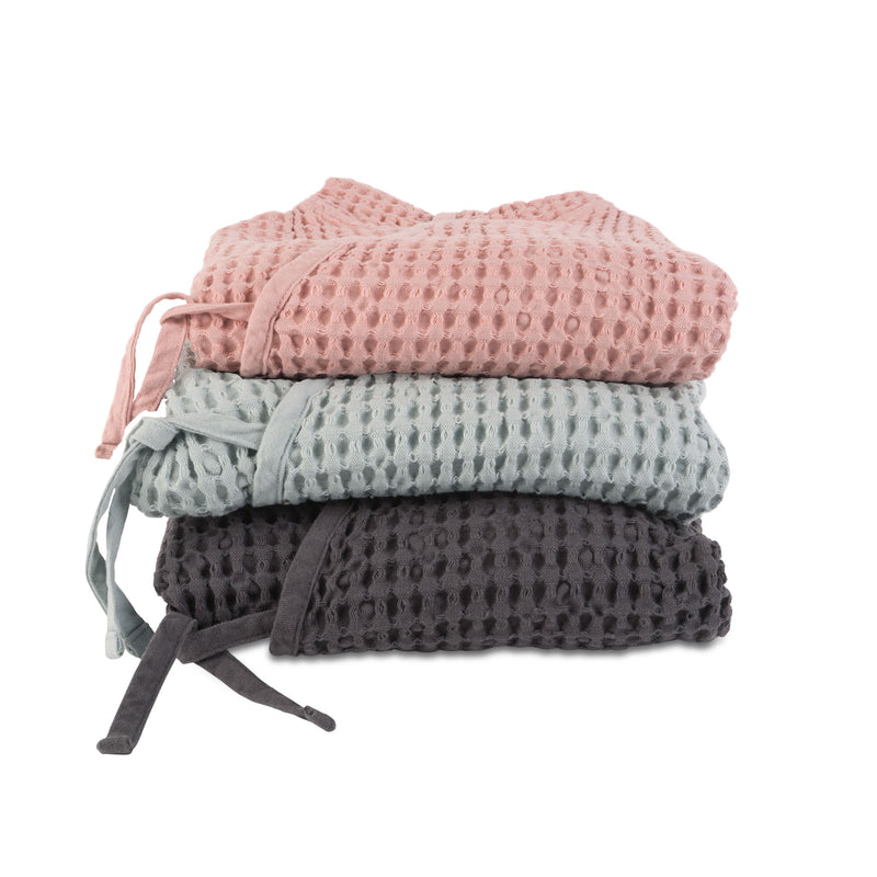 media image for big waffle junior bathrobe in multiple colors design by the organic company 8 235