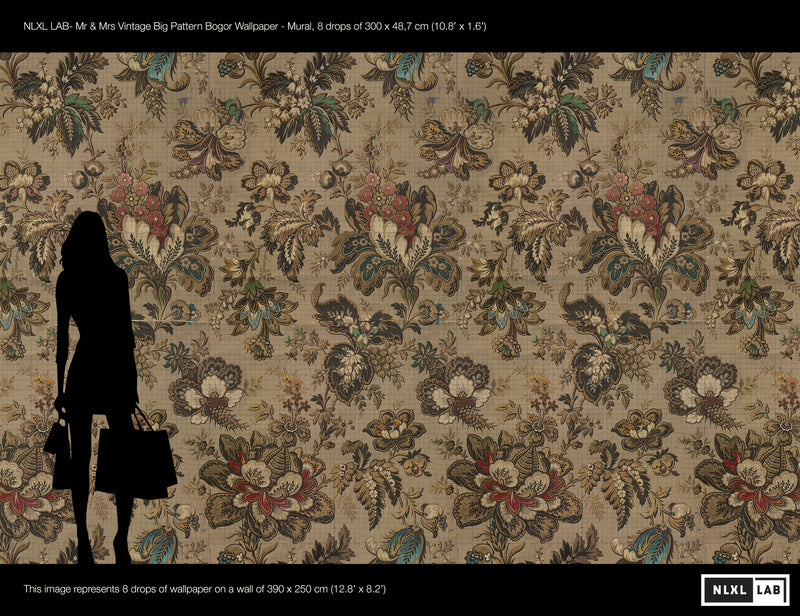 media image for Big Pattern Bogor Wall Mural by Mr. and Mrs. Vintage for NLXL 243