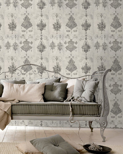 product image for Bijoux Wallpaper in Grey and Black from the Eclectic Collection by Mind the Gap 13
