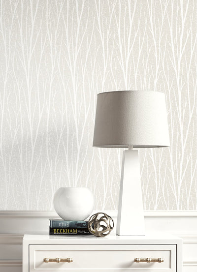 product image for Birch Trail Wallpaper in Pearl and Glitter from the Essential Textures Collection by Seabrook Wallcoverings 82