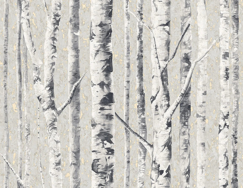 media image for Birch Wallpaper in Frost from the Sanctuary Collection by Mayflower Wallpaper 24