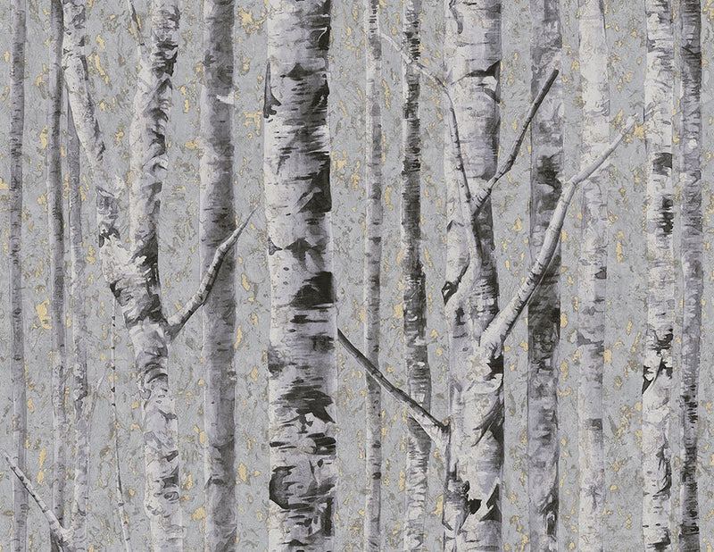 media image for sample birch wallpaper in moonlight from the sanctuary collection by mayflower wallpaper 1 238