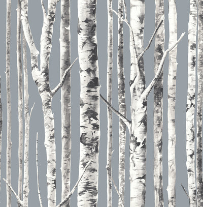 product image for Birch Wallpaper in Silver and Grey from the Solaris Collection by Mayflower Wallpaper 81