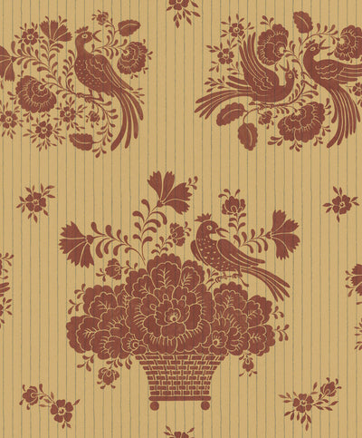 product image of Birds Nest Wallpaper in Falu Red 514