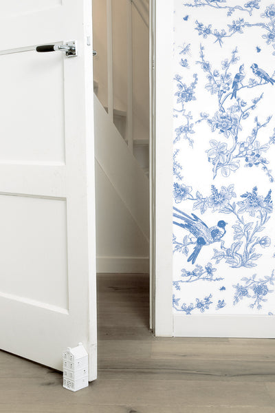 product image for Birds & Blossom Wallpaper in Blue by KEK Amsterdam 16