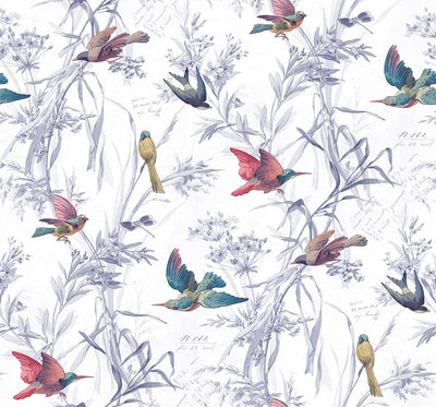 product image of sample birds of paradise wallpaper in mixed berry from the sanctuary collection by mayflower wallpaper 1 554
