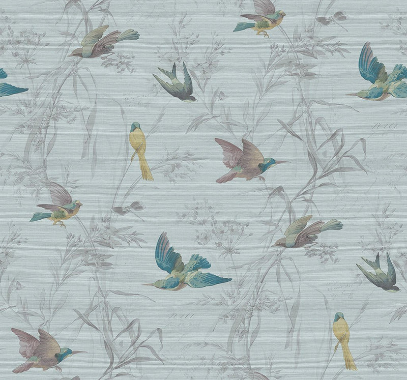 media image for Birds Of Paradise Wallpaper in Turquoise from the Sanctuary Collection by Mayflower Wallpaper 223
