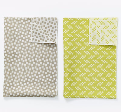 product image for Set of 2 Bitmap Textiles Color Tea Towels in Bits & Static design by Areaware 2
