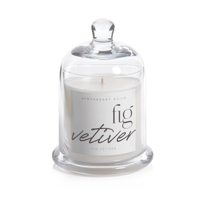 product image of Black Fig Vetiver Scented Candle Jar with Glass Dome 572