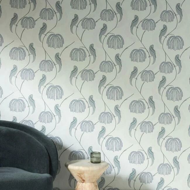 media image for Blaise Wallpaper in Blue/Grey by Christiane Lemieux for York Wallcoverings 28